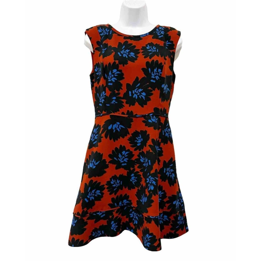 J. Crew Women’s Size 8 Floral Cocktail Dress Lined Zipper Closure‎ Cap Sleeves